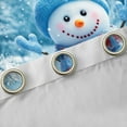 thumbnail image 4 of Feelyou 3D Xmas Snowman Black Out Curtains for Child, Christmas Tree Snowflake Curtains Pack of 2 (42x63 Each), Happy New Year Bedroom Curtains, Blackout Curtains Bedroom Decor, 4 of 6