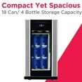 thumbnail image 3 of Frigidaire Retro Beverage Refrigerator, Silver, 10.67''x11.15''x19.19'', 3 of 14