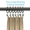 thumbnail image 4 of 16Pcs Large Metal Curtain Rings Curtain Clips, Heavy Duty Rustproof Drapery Clips with Rings, 1.96in/5cm Interior Diameter Curtain Rod Clip Hangers Hooks, Black, 4 of 7