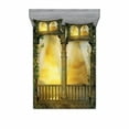 thumbnail image 2 of Landscape Bedding Set with Sheet & Covers, Mystical Balcony Fairytale with Floral Swirl Antique Design Art Print, Printed Bedroom Decor 2 Shams, 4 Sizes, Multicolor, by Ambesonne, 2 of 3