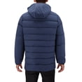 thumbnail image 2 of Men’s Heavyweight Insulated Microfiber Removable Hood Quilted Zip Puffer Jacket (Navy, 3XL), 2 of 5