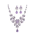thumbnail image 1 of Boucles d'Oreilles Collier en Argent Rouge Bleu Violet, 1 of 9