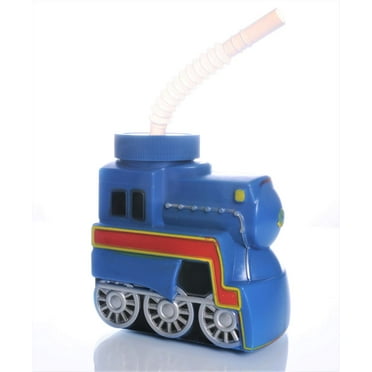 Blue Train Cup With Lid & Straw (1 ct)