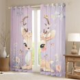 thumbnail image 2 of Castle Fairy Kawaii Animal Deer Black Out Curtains for Kids Boys Girls,Flowers Flying Butterflies Curtains Pack of 2 (42x63 Each),Cartoon Jungle Wildlife Bedroom Curtains,Breathable Home Decor, 2 of 6