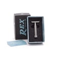 thumbnail image 2 of Rex Supply Co. Envoy Stainless Steel 3 Piece DE Razor, 2 of 5