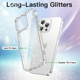 thumbnail image 3 of JETech Glitter Case for iPhone 16 Pro 6.2-Inch, Bling Sparkle Shockproof Phone Bumper Cover, Cute Sparkly for Women and Girls (Clear), 3 of 7