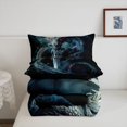 thumbnail image 4 of 3D Dragon Comforter Set Sword Dragon Bedding Twin,Cool Animal Fire Dragon Theme Quilt Set Adults Magical Dragon Fierce Animal Print Duvet Set With 1 Pillowcase, 4 of 6