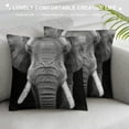 thumbnail image 3 of ONETECH Elephant Throw Pillow Cover African Wild Jungle Animal Pillow Case Pillowcase for Bedroom, Living Room, Cushion Sofa  Brown Black, 3 of 5