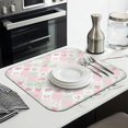 thumbnail image 3 of Pioneer Flower Floral Print Pattern Kitchen Dish Drying Mat 1 Pack, Ultra Absorbent Microfiber Drainer Mat, 16"x18", 3 of 6