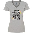 thumbnail image 3 of Inktastic Happy Birthday to the Sweetest Mom in the World Women's V-Neck T-Shirt, 3 of 5