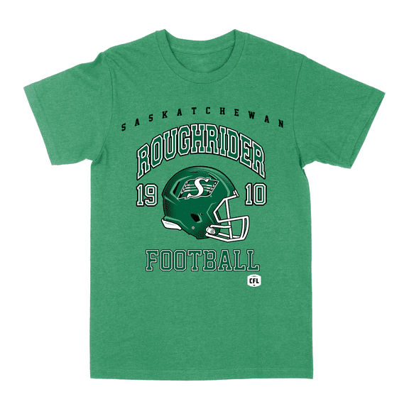 CFL Saskatchewan Roughriders Helmet 1910 Forest-Green Medium T-Shirt