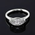 thumbnail image 2 of solitaire jewels 1.5CT East West Bezel Set Marquis Moissanite Engagement Ring For Women, 18K White Gold, 2 of 9