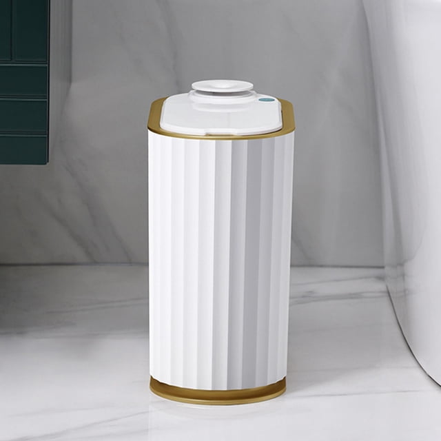 Cubo de basura sin contacto, Cubo de almacenamiento , con tapas Cubo de basura impermeable de 7L Sensor de movimiento Basura Inodoro Cocina Us Batería B Soledad bote de basura automatico