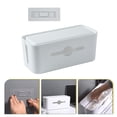 thumbnail image 4 of HORIALENCE 1Pack White Rectangular ABS Cable Management Box for Desk Cord Organizer 11.8X5.3X5.1in, 4 of 8