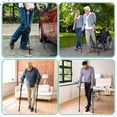 thumbnail image 7 of 2-Pack Adjustable Forearm Crutches for Adults - Lightweight Foldable Aluminum Crutches with Non-Slip Grips, 10-Level Height & Cuffs, Supports 240 lbs (Pair, Black), 7 of 7