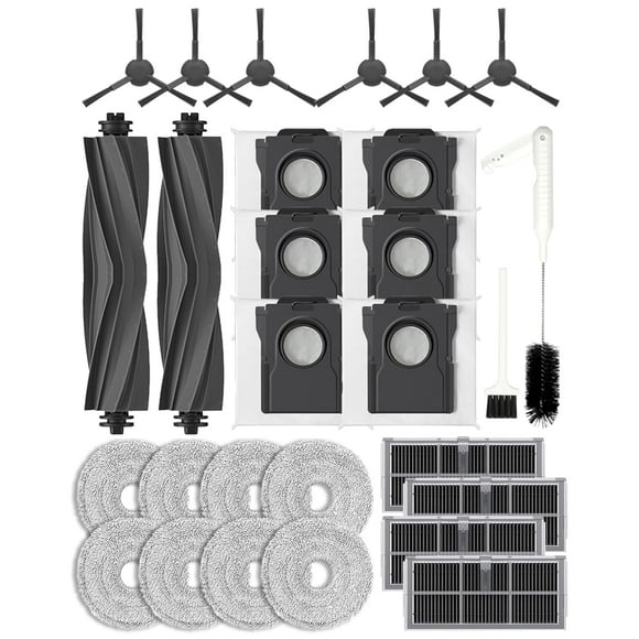 Piezas de Repuesto para Dreame L40s Ultra CE/CE,X30/L10s Pro Ultra Heat/l10s ultra gen 2/Mova E30,Accesorios: 2*Cepillo Principal,6*Bolsas de Polvo,8*Trapeador,4 Filtro HEPA-Yivy 28 Pzs