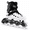 Black & White-Medium - Big Kid (1-4 US), variant on Inline Skates For And 4 Sizes Adjustable Roller With Full Light Up Wheels Women Men Durable Outer Shell 4-12 Adults