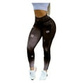 thumbnail image 2 of Leggings deportivos Qarigey Pantalones de Yoga atuendo de gimnasio Poliéster Negro S, 2 of 6
