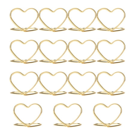 

15pcs Multifunctional Number Stands Place Card Holder For Wedding Heart Shape