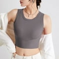 thumbnail image 2 of SwiftWear Womens U Back Sports Shaping Bras Padded High Neck Crop Workout Cotton Tank Tops, 2 of 6