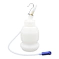 thumbnail image 3 of Brake Brake Bleeder Bottle 1L Auto Brake Fluid Extractor with Silicone Hose Hanging Hook, White, 3 of 7