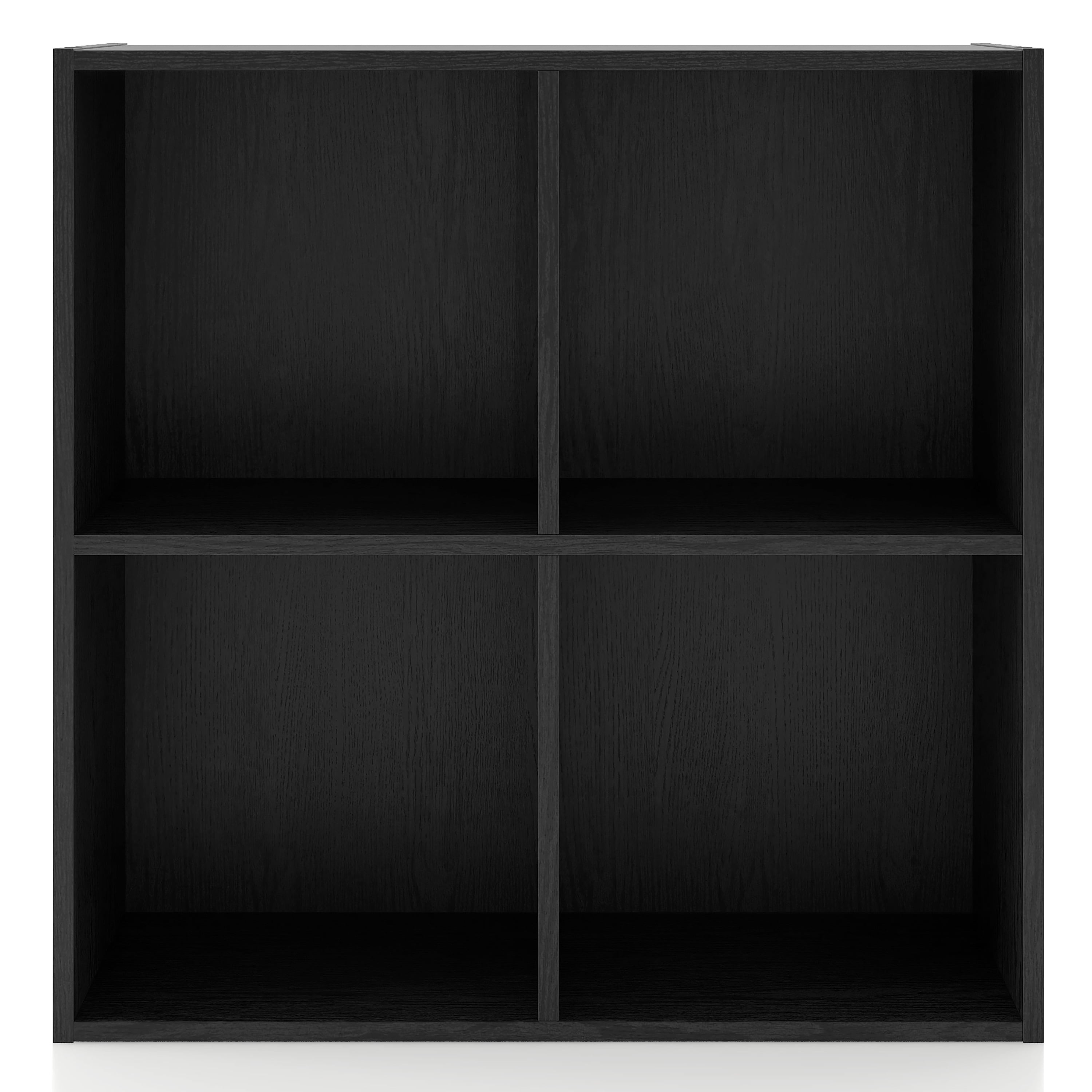 Furniture of America Brooks Stackable 4-Cube Wood Black Bookcase