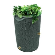 Good Ideas IMP-C90-GRY Impressions Bark 90 Rain Barrel, Gray
