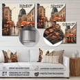 thumbnail image 4 of Designart "Rainy City Views Kansas City Scenes" Cityscapes Wall Art - Industrial Orange Kansas City Hallway Wall Art Decor, 4 of 6