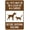 Warning Sign 3, variant on All Pets Must Be On A Leash/Carrier Before Entering Property Sign - 8"x12" Vintage Warning Tin Sign, Wall Decor for Home Farm Bar