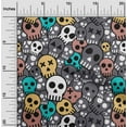 thumbnail image 1 of oneOone Cotton Cambric Gray Fabric Skull Diy Clothing Quilting Fabric Print Fabric By Yard 56 Inch Wide, 1 of 1