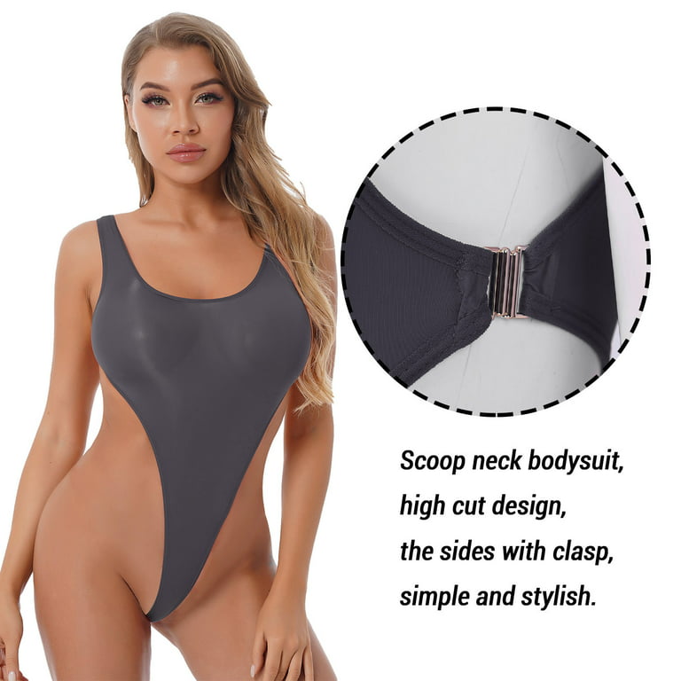 Women's See-through High Cut Leotard Lingerie Backless Thongs Bodysuit  Sleepwear