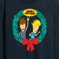 thumbnail image 3 of Beavis & Butthead - Rockin Wreath - Men's Long Sleeve T-Shirt, 3 of 5