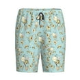 thumbnail image 4 of Gaeub Cute Honeybees Printed Men's Short Pajama Pants, Lightweight Lounge & Sleep Bottoms Keep You Cool - Small, 4 of 9