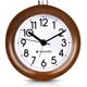 thumbnail image 2 of Reloj despertador analógico de madera con repetición - reloj retro con luz de alarma de esfera - reloj de mesa de madera vintage silencioso sin tictac Adepaton LKX-1154-1, 2 of 7