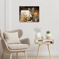 thumbnail image 4 of HFDF Farm Animal Canvas Wall Art Funny Donkey and Watercolor Wildflower with Butterfly Wall Art for Living Room Bathroom Bedroom Rustic Farmhouse Picture Wall Decor Wall Art, 20x16inch Framed, 4 of 5