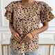 thumbnail image 5 of Moda Mujer Cuello Redondo Impreso Manga Corta Impresión Blusa Camiseta Verano Tops Pompotops hkajfhjk461795, 5 of 7