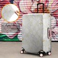 thumbnail image 4 of White Gold Leaf Hexagon Marble Pattern Luggage Cover Fashion Suitcase Cover Baggage Covers Fit 25-28 Inch Luggage (Go Travel), 4 of 5