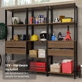 thumbnail image 6 of Madesa Garage Storage Rack with 4 Drawers and Open Shelves 78"L Multiuse Modular Organization Cabinet for Tools - Black/Brown, 6 of 11