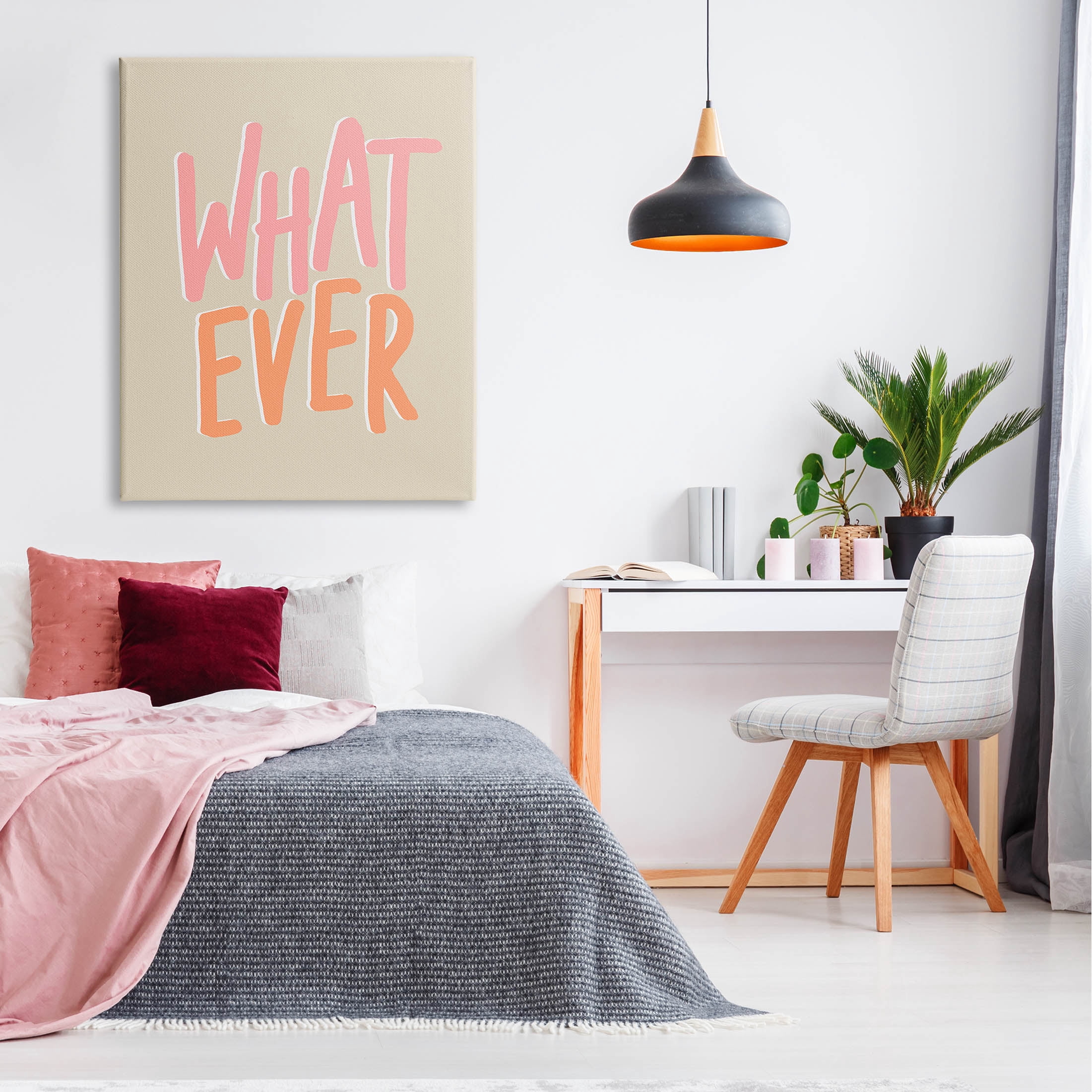 Stupell Industries Whatever Playful Casual Text Graphic Art Gallery Wrapped Canvas Print Wall Art, Design by Sundance Group