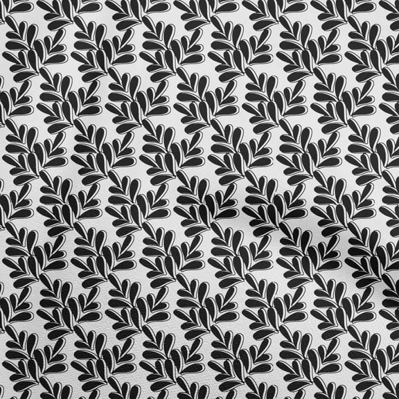 oneOone Polyester Spandex Black Fabric Asian Block Fabric For Sewing Printed Craft Fabric By The Yard 56 Inch Wide