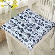 JingChun Seat Cushion, Corduroy Chair Cushion with Ties Ultra Soft Warm Floor Cushion for Kids Reading Nook Comfortable Square Seat Cushion for Adult 15*15 inch