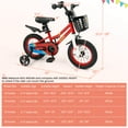 thumbnail image 3 of Costway Vélo 12 Pouces pour Enfant avec Roues Stabilisatrices Amovibles et Panier pour 3-4 Ans Rouge Rouge, 3 of 9