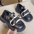 thumbnail image 5 of Otqutp Girls Mary Jane Shoes Mesh Lace Trim Bow Heart Buckle Kids Flats Non Slip Round Toe School Uniform Party Shoe, 5 of 8