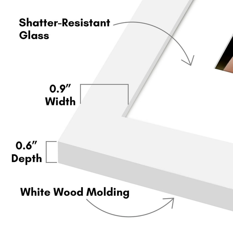 Americanflat 9x12 Picture Frame with Shatter-Resistant Glass with