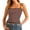 Coffee, variant on Womens Spaghetti Strap Cropped Tank Tops Trendy Sleeveless Lace Undershirts Causal Scoop Neck Solid Summer Cami Tops White S