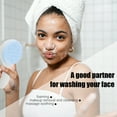 thumbnail image 5 of Acdanc Face Scrubber Soft Facial Cleansing Brush Face Exfoliator for All Skin Types Blue, 5 of 6
