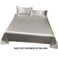 thumbnail image 3 of Btomtd Ice Silk 3Piece Queen Comforter Set for All Seasons Bedding Set with Soft Bed Sheet and 2 Pillowcases Cool Fabric Machine Washable Bed Sheets Set, 90.55'x98.42', Gray-L, 3 of 9