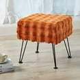 thumbnail image 7 of Home Soft Things Bubble Textured Stool Ottoman - Burnt Orange - 17'' x 17'' x 17'', 7 of 7