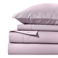 thumbnail image 2 of Superior 1000 Thread Count 4-Piece Solid Cotton Blend Deep Pocket Sheet Set, King, Lilac, 2 of 6