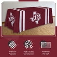 thumbnail image 3 of Texas A&M Aggies 6' College Sports Printed Table Throw - NCAA Licensed - Polyester Draped - School Tablecloth (Maroon, White), 3 of 5